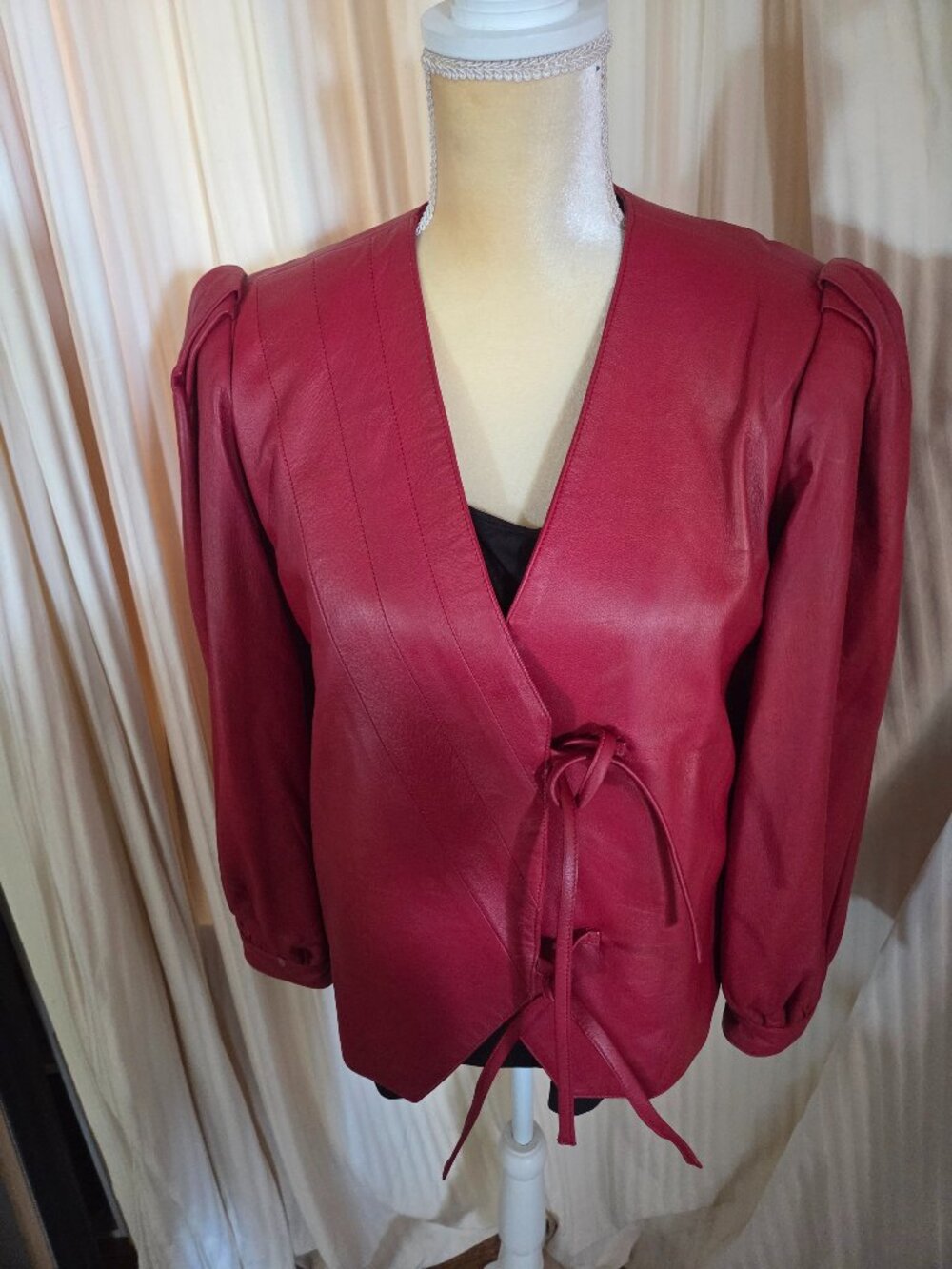 Fabulous FENDI Vintage Red Leather Jacket